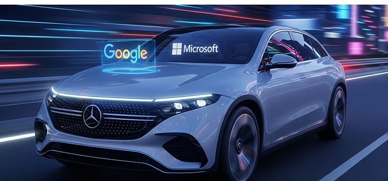 مرسدس EQ GLC ۲۰۲۵؛ وقتی گوگل و مایکروسافت پشت فرمان مینشینند