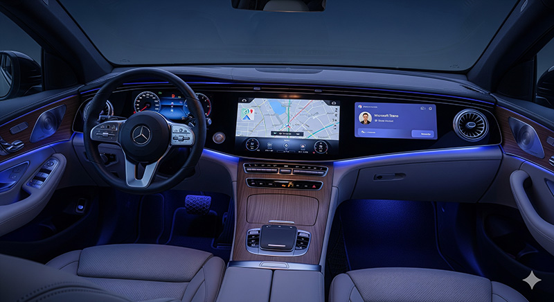 مرسدس EQ GLC ۲۰۲۵؛ وقتی گوگل و مایکروسافت پشت فرمان مینشینند