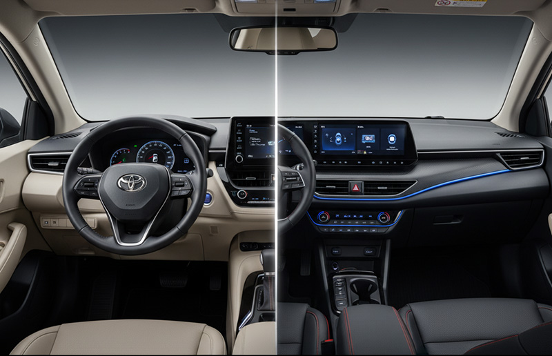 مقایسه تویوتا کرولا هیبرید با النترا بنزینی