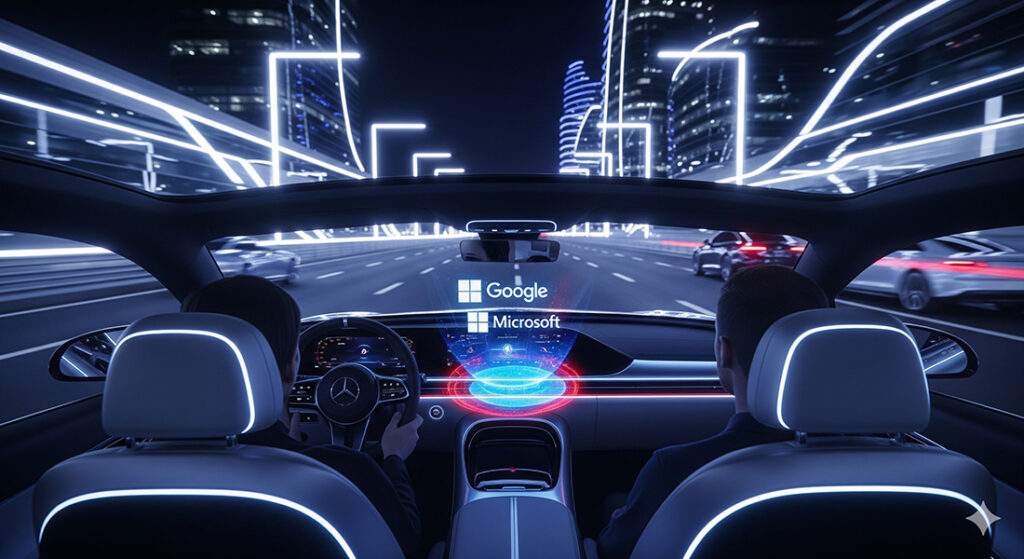 مرسدس EQ GLC ۲۰۲۵؛ وقتی گوگل و مایکروسافت پشت فرمان می‌نشینند