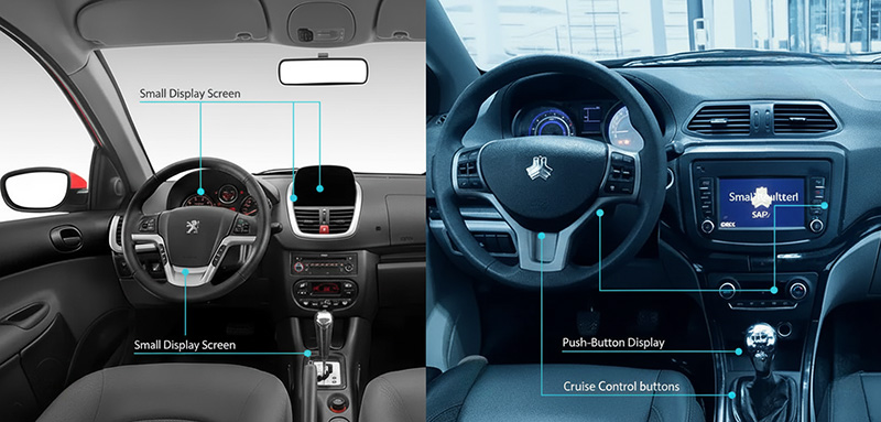 پژو ۲۰۷ امکانات و آپشن‌ها در مقابل شاهین اتوماتیک