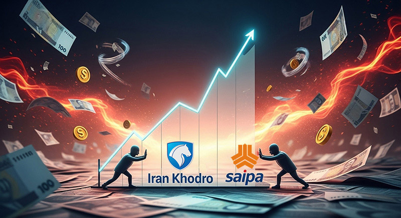 روند افزایش قیمت خودروهای داخلی پس از افزایش قیمت ایران‌خودرو و سایپا در مهر ۱۴۰۴