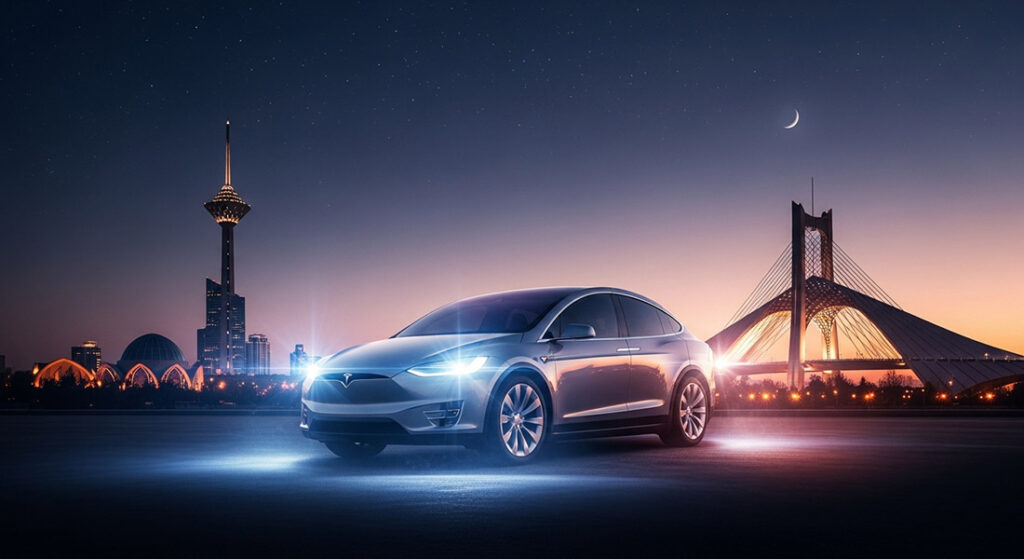 آیا خودرو تسلا قانونی در ایران شمارهگذاری شده؟ ماجرای تسلا در حال شارژ در عباسآباد