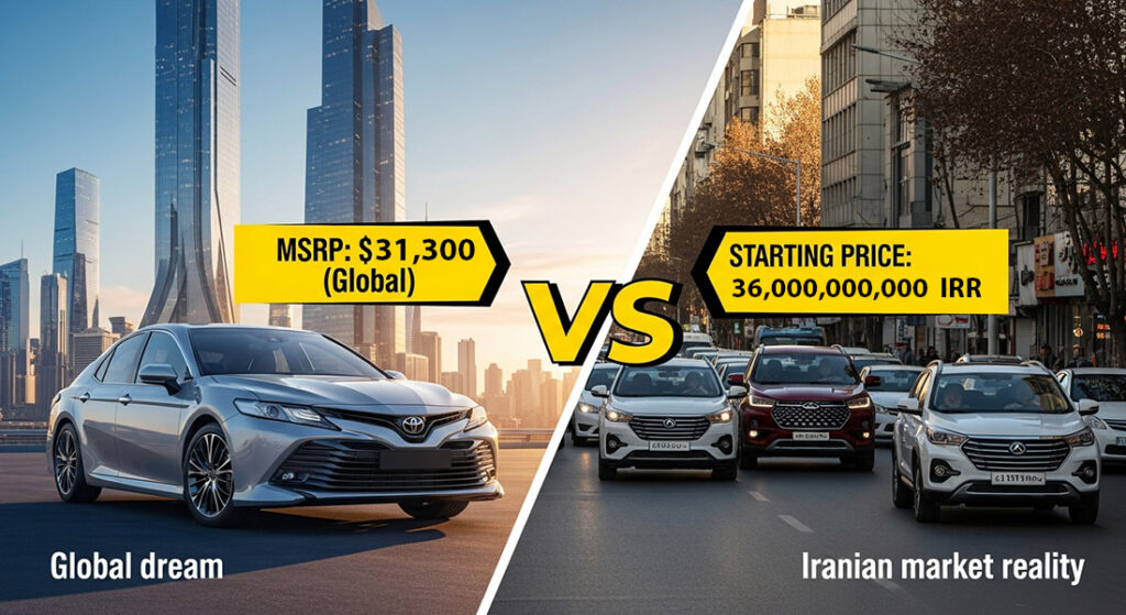 با قیمت جهانی Toyota Camry (2026) SE چه خودروهایی در بازار ایران میشه خرید؟ 🥳